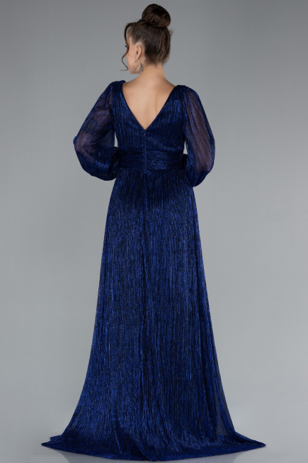 Sax Blue Long Evening Dress ABU2905
