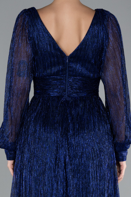 Sax Blue Long Evening Dress ABU2905