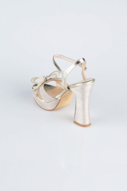 Gold Laser Cut Evening Shoe MJL2331