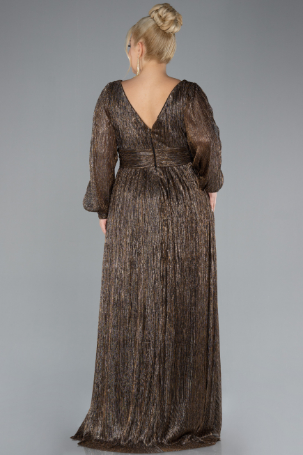 Copper Long Plus Size Evening Dress ABU3154