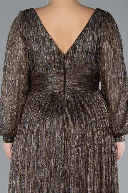 Copper Long Plus Size Evening Dress ABU3154