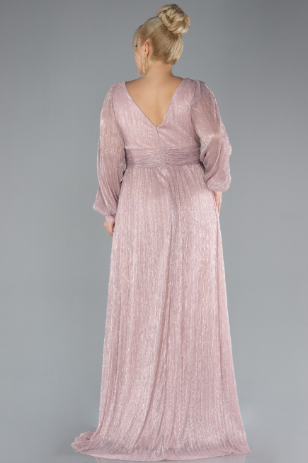 Long Powder Color Plus Size Evening Dress ABU3154