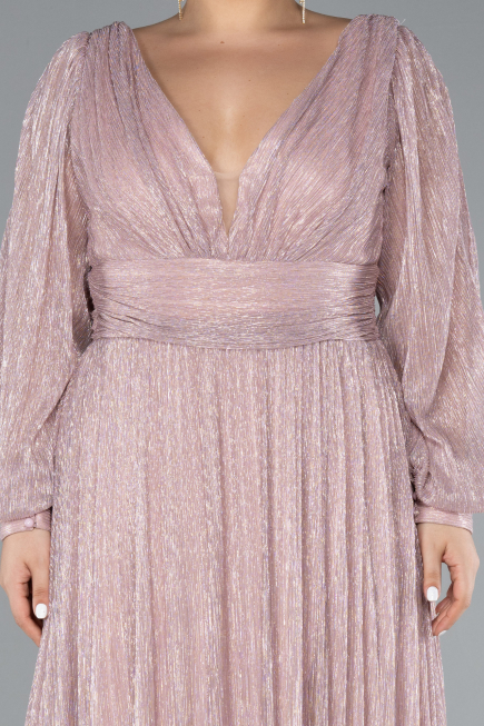 Long Powder Color Plus Size Evening Dress ABU3154