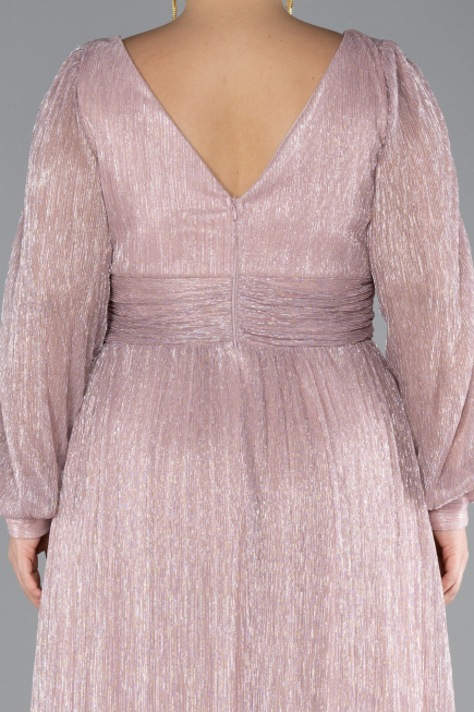 Long Powder Color Plus Size Evening Dress ABU3154