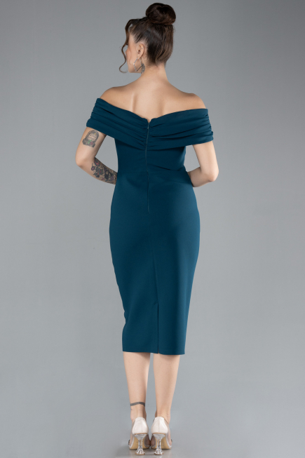 Midi Emerald Green Invitation Dress ABK1902