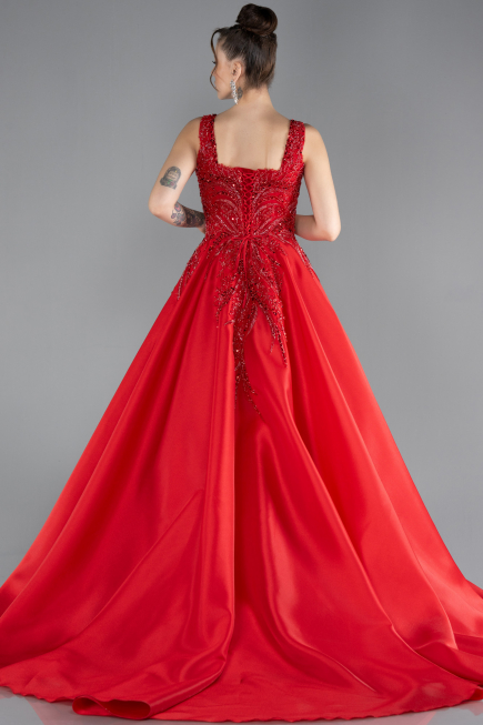 Red Long Haute Couture Dress ABU3745