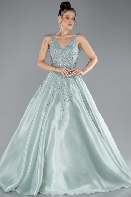 Mint Long Haute Couture Dress ABU3595