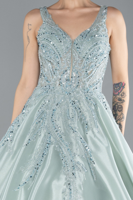 Mint Long Haute Couture Dress ABU3595