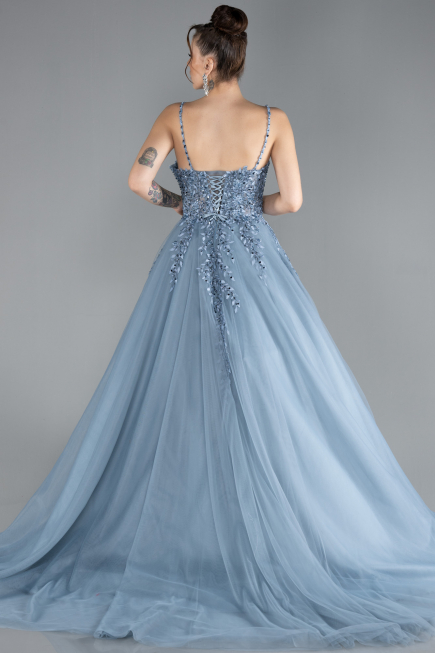Mint Straps Dantelle Long Plus Size Haute Couture Dress ABU4465