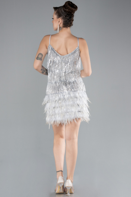 Silver Short Invitation Dress ABK1629