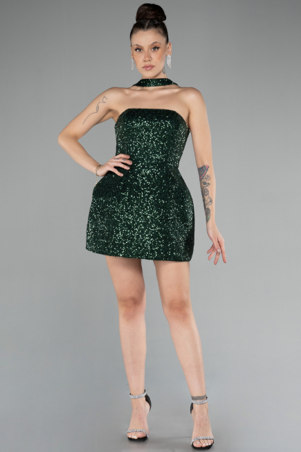 Mini Emerald Green Party Dress ABK2201