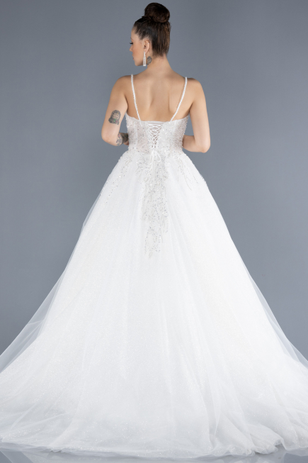 Long White Wedding Dress ABU4547