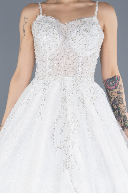 Long White Wedding Dress ABU4547
