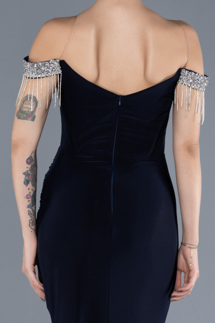 Long Navy Blue Evening Dress ABU4553