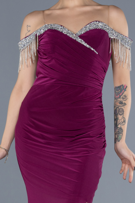 Long Plum Evening Dress ABU4553