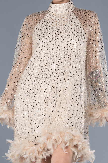 Short Gold Scaly Cocktail Dress ABK2202