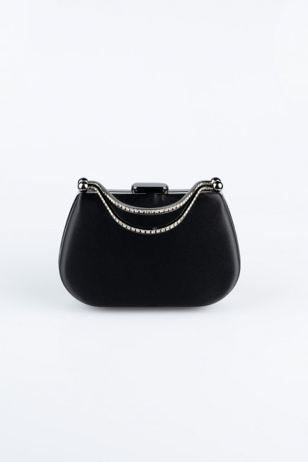Black Satin Night Bag V746