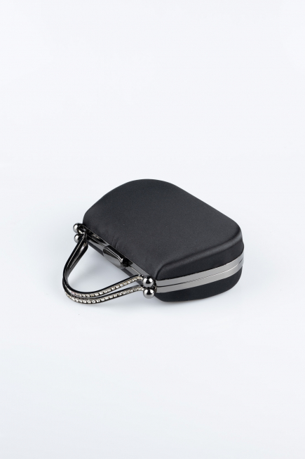 Black Satin Night Bag V746