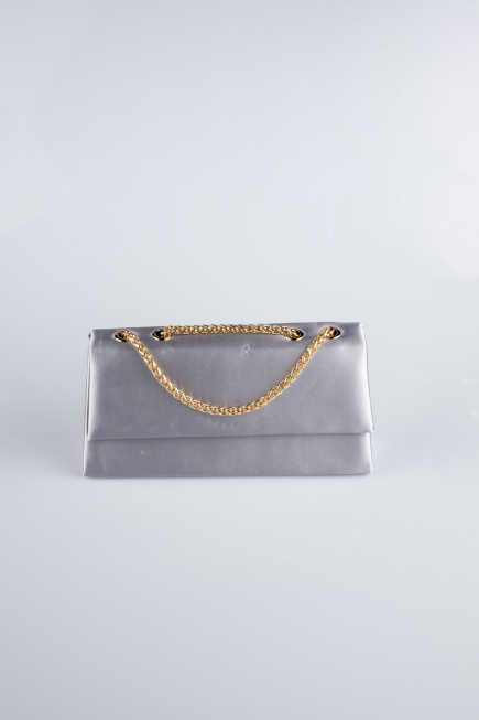 Silver Satin Night Bag SH818