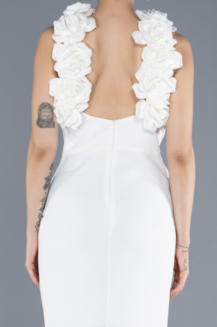Long White Evening Dress ABU4610