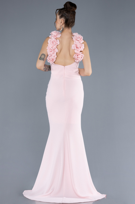 Long Powder Color Evening Dress ABU4610