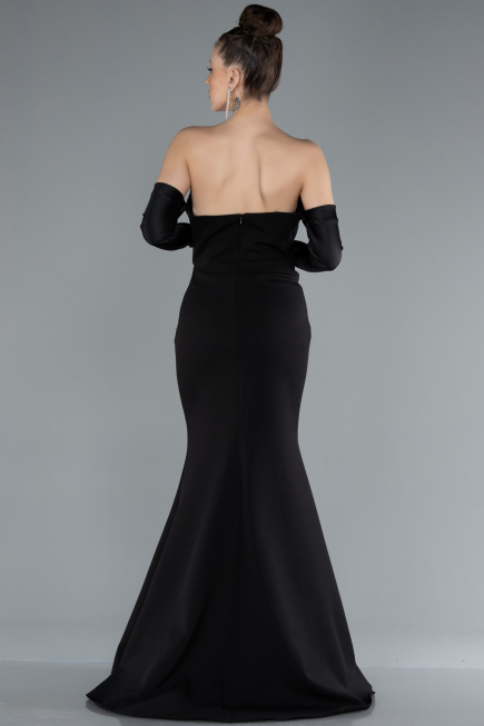 Long Black Mermaid Evening Gown ABU4637