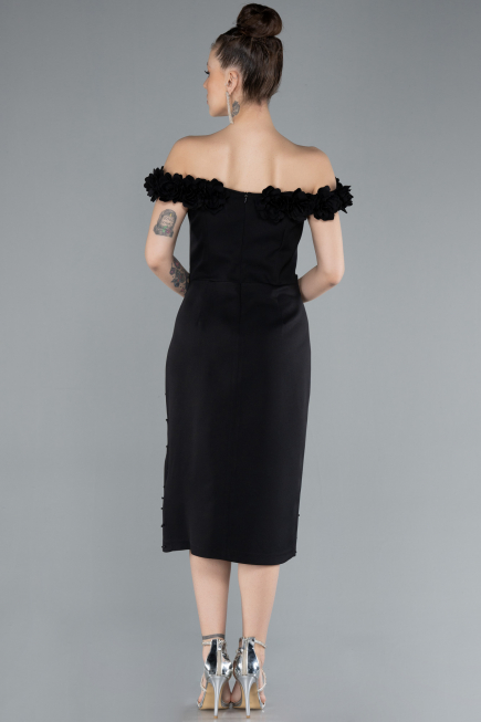 Midi Black Cocktail Dress ABK2248