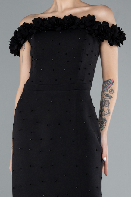 Midi Black Cocktail Dress ABK2248
