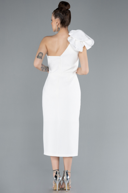 Midi White Cocktail Dress ABK2249