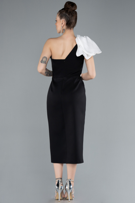 Midi Black-White Cocktail Dress ABK2249