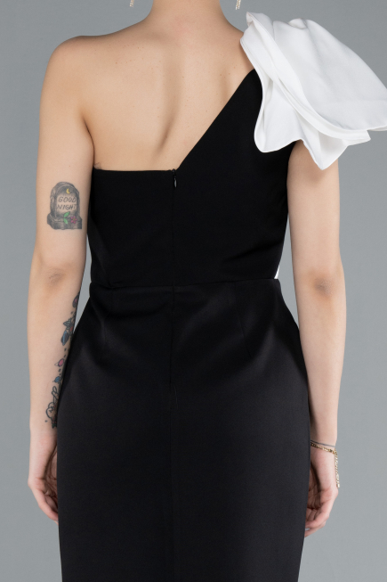 Midi Black-White Cocktail Dress ABK2249
