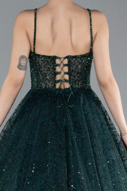 Emerald Green Scaly Long Evening Dress ABU3839