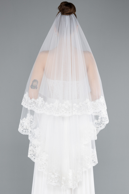 White Wedding Veil ABK02
