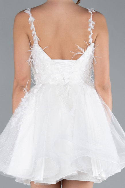 Short White Evening Dress ABK2214