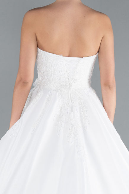 Long White Wedding Dress ABG093