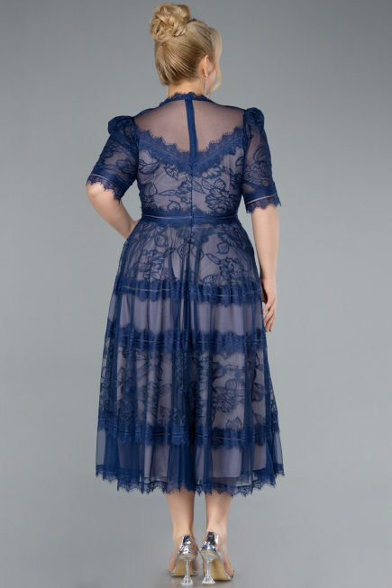 Parlement Midi Dantelle Plus Size Evening Dress ABK1396