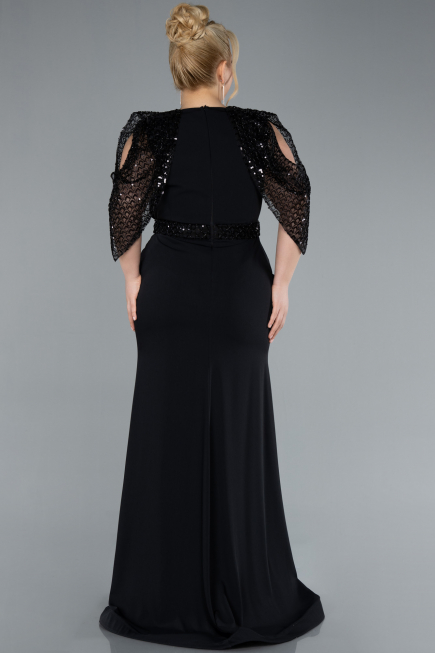 Long Black Formal Plus Size Dress ABU4668