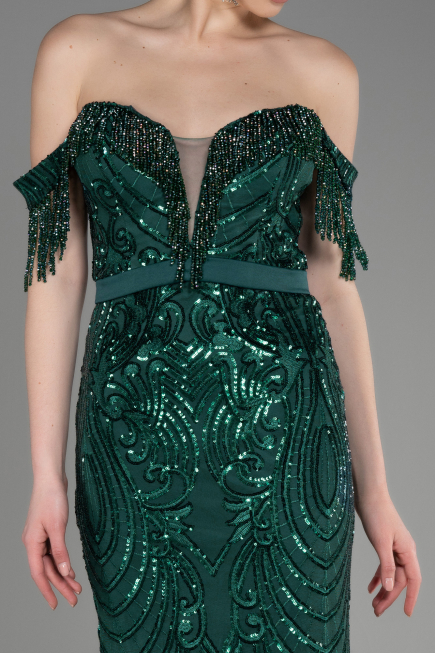 Long Emerald Green Mermaid Prom Dress ABU3783