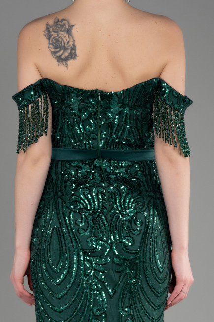 Long Emerald Green Mermaid Prom Dress ABU3783