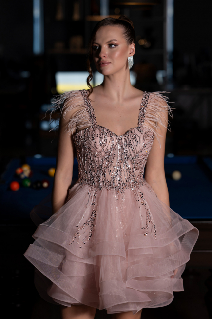 Pudra Short Engagement Dress ABK2079