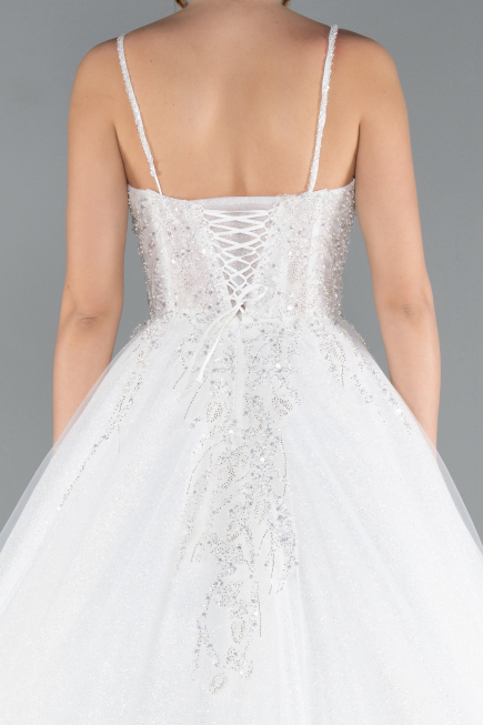 Long White Wedding Dress ABG106