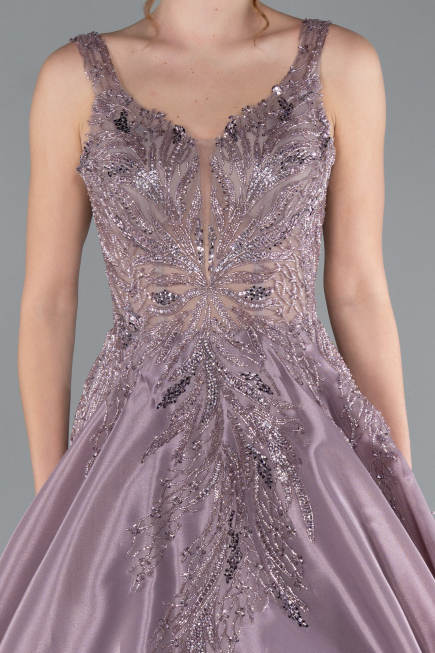 Long Lavender Haute Couture Dress ABU4551