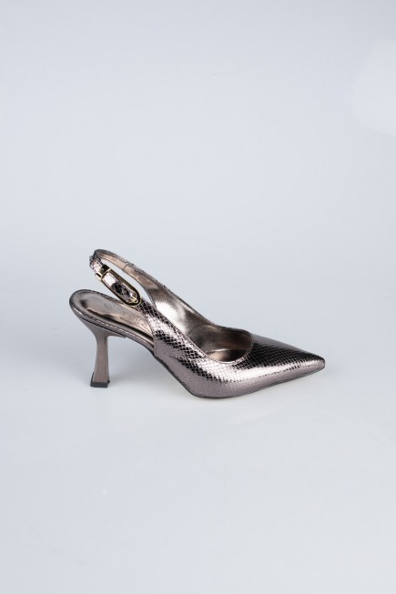 Platinum Patterned Evening Shoe ABD1130