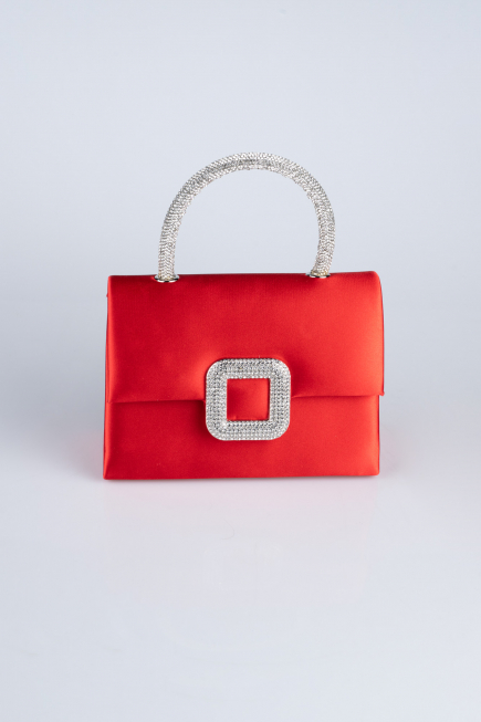 Red Satin Night Bag V758