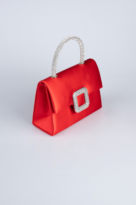 Red Satin Night Bag V758