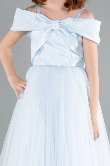 Long Light Blue Girl Dress ABU4826