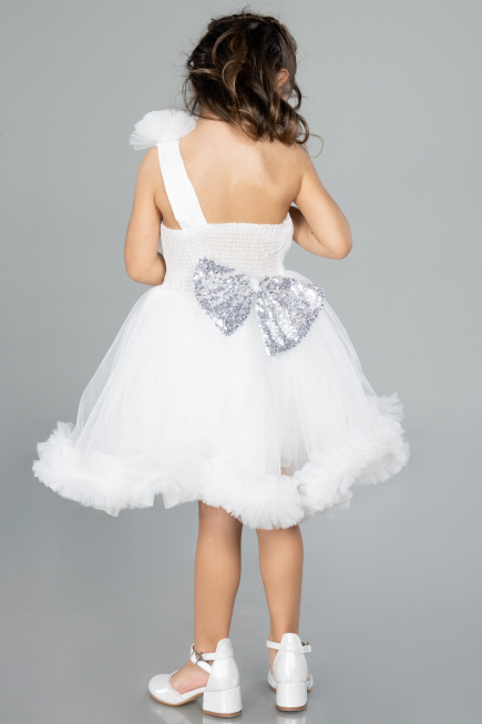 Short White Girl Dress ABK2065