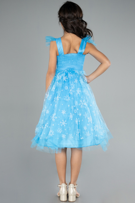 Blue Long Girl Dress ABU4238
