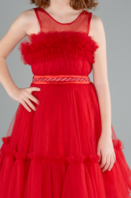 Long Red Girl Dress ABU4221