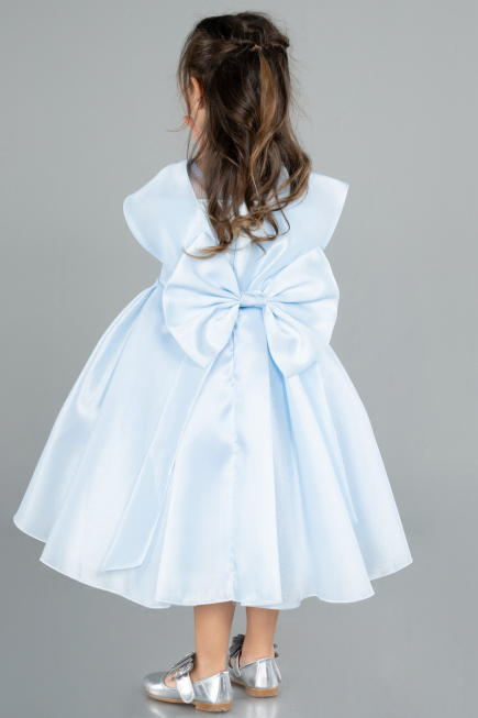 Front Short Back Long Light Blue Girl Dress ABO113